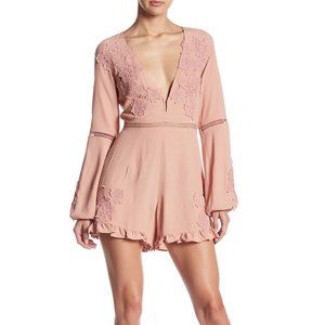 NWT For Love & Lemons Lilou Romper Dusty Pink